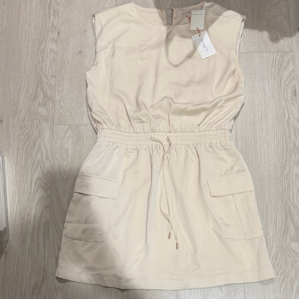 Skies Are Blue Cream Mini Dress